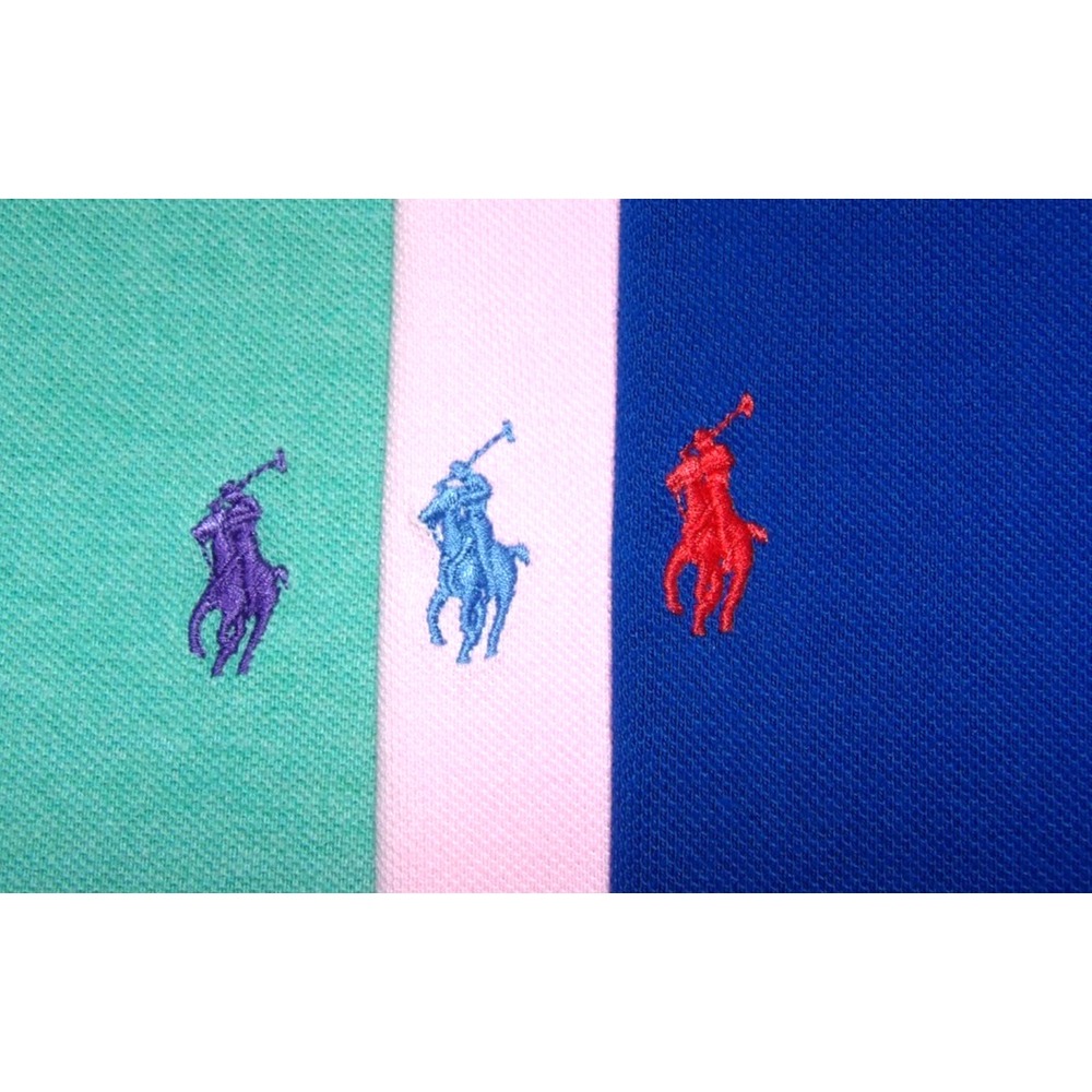 Lot of 3~ Polo Ralph Lauren Short Sleeved Pique Cotton Golf Shirts Men's XXL